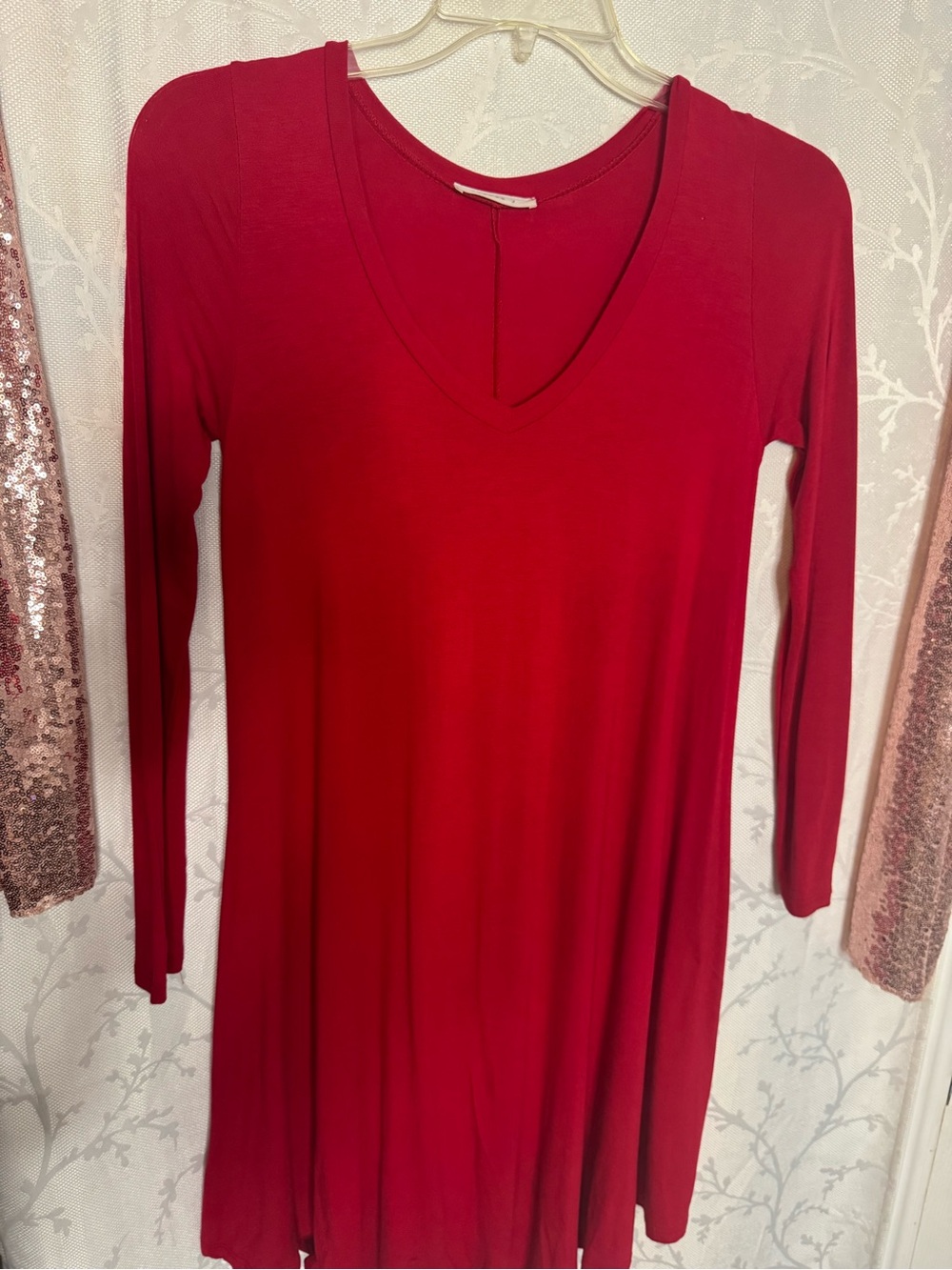 Reborn Red V-Neck Long Sleeve Tunic